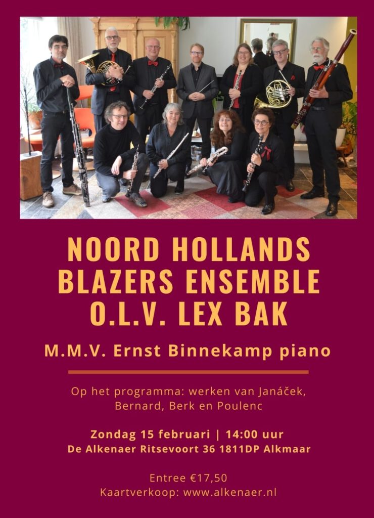 Het Noord-Hollands Blazers Ensemble o.l.v. Lex Bak